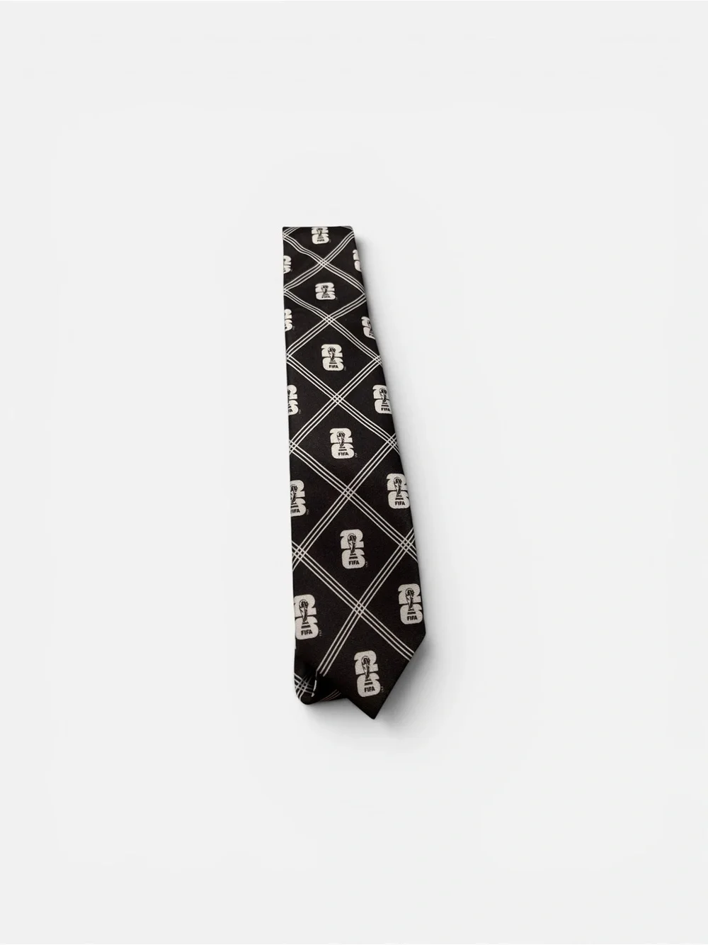 Black & White Patterned FIFA World Cup Necktie